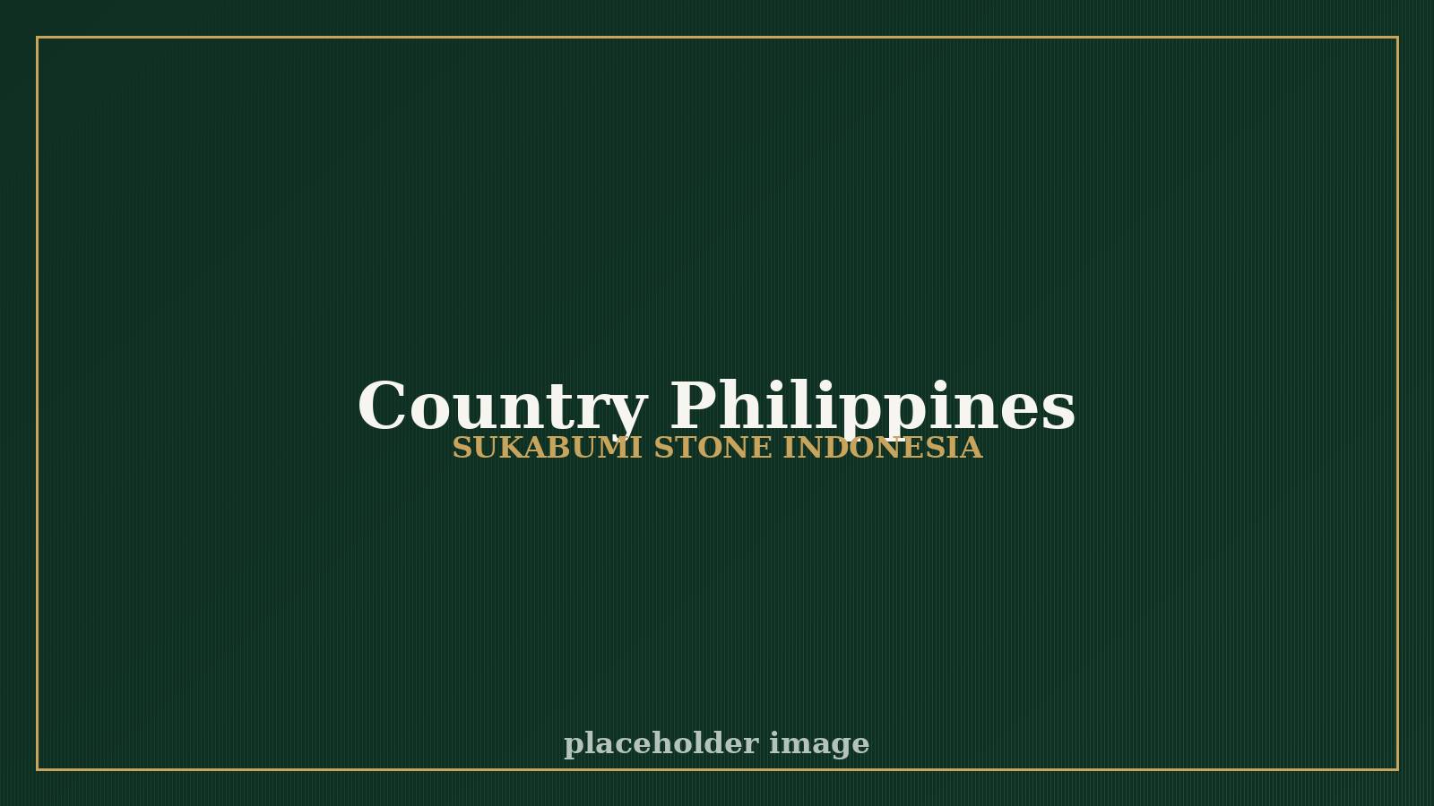 Sukabumi natural stone project in Philippines